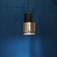 Suite de 4 suspensions space age en inox brossé