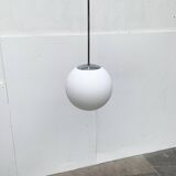 Vintage glass ball pendant lamp in German space style by Limburg.