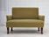 1950s, Danish 2-seater sofa, green furniture wool fabric.