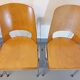 4 vintage stackable chairs model barrel Manhattan brand Baumann brand 70s