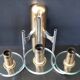 Applique 1970 vintage 70s 70's in brass, chrome & glass