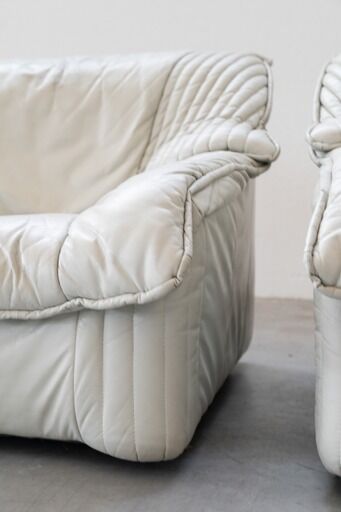 Canapés en cuir, années 1970, ensemble de 2