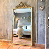 Antique mirror with a Louis XVI pediment