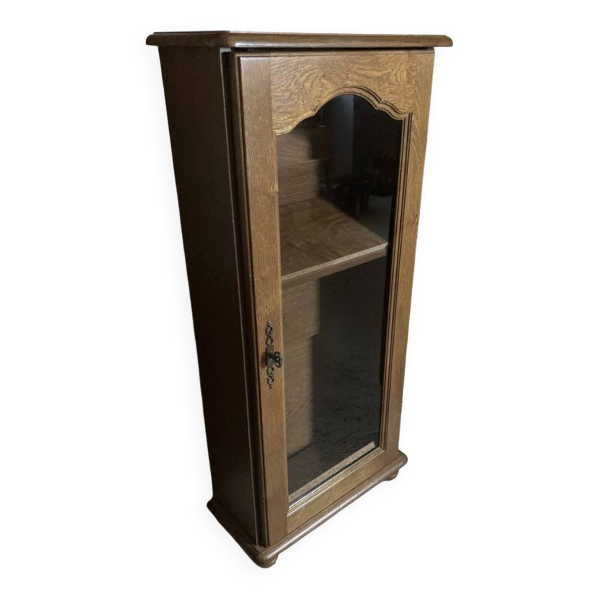 Petite bibliothèque bois vitrée