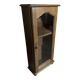 Petite bibliothèque bois vitrée