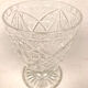 Crystal vase cut on foot