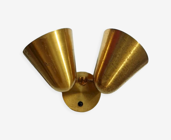 Double wall lamp adjustable brass cocottes