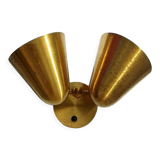 Double wall lamp adjustable brass cocottes