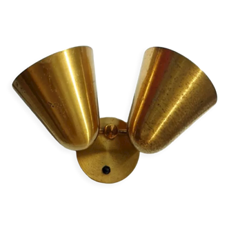 Double wall lamp adjustable brass cocottes