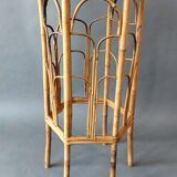 Vintage bamboo pedestal table.