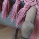 Fauteuil crapaud en velours rose