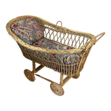 Christmas Pop-up 2022 -Vintage rattan doll stroller cradle