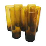 Large amber glasses