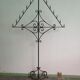 Antique church candlestick in wrought iron – 19th century