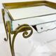 Pair of side tables, glass and brass, 1940s