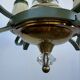 Art Deco brass and glass chandelier