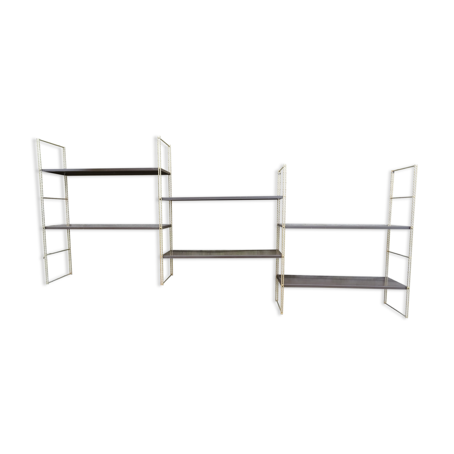 Modular metal string wall shelf