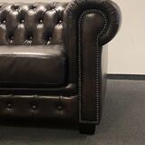 Brown leather Chesterfield vintage Sofa
