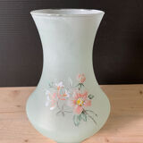 Decorated glass vase
