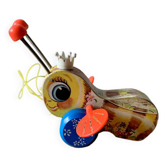 Fisher-Price wooden pull toy - Queen Buzzy Bee -1960