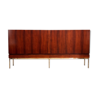 Minimalist Mid Century Sideboard, Modell B60 in Rosewood by Dieter Waeckerlin, Behr, Germany, 1950s