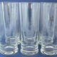Suite of six glasses with orangeade, long drink, water or table in colorless crystal.