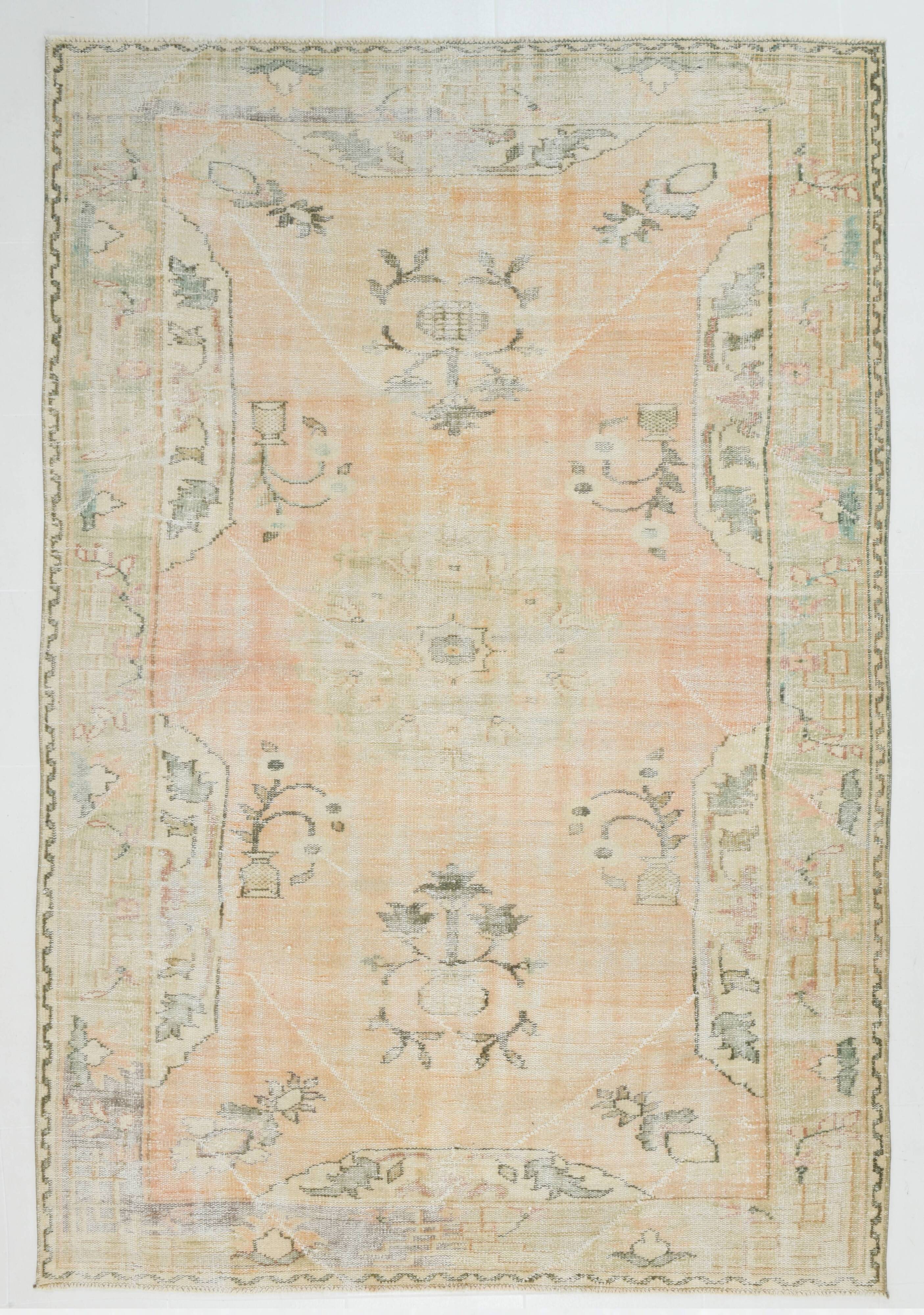 Turkish Vintage Rug, 196x288 Cm