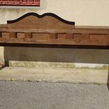 Cozy set and Art Deco bed in solid walnut