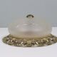 Vintage Ceiling Light | Matte White Glass with Cut-Out Pattern, 1960-1970 Belgium