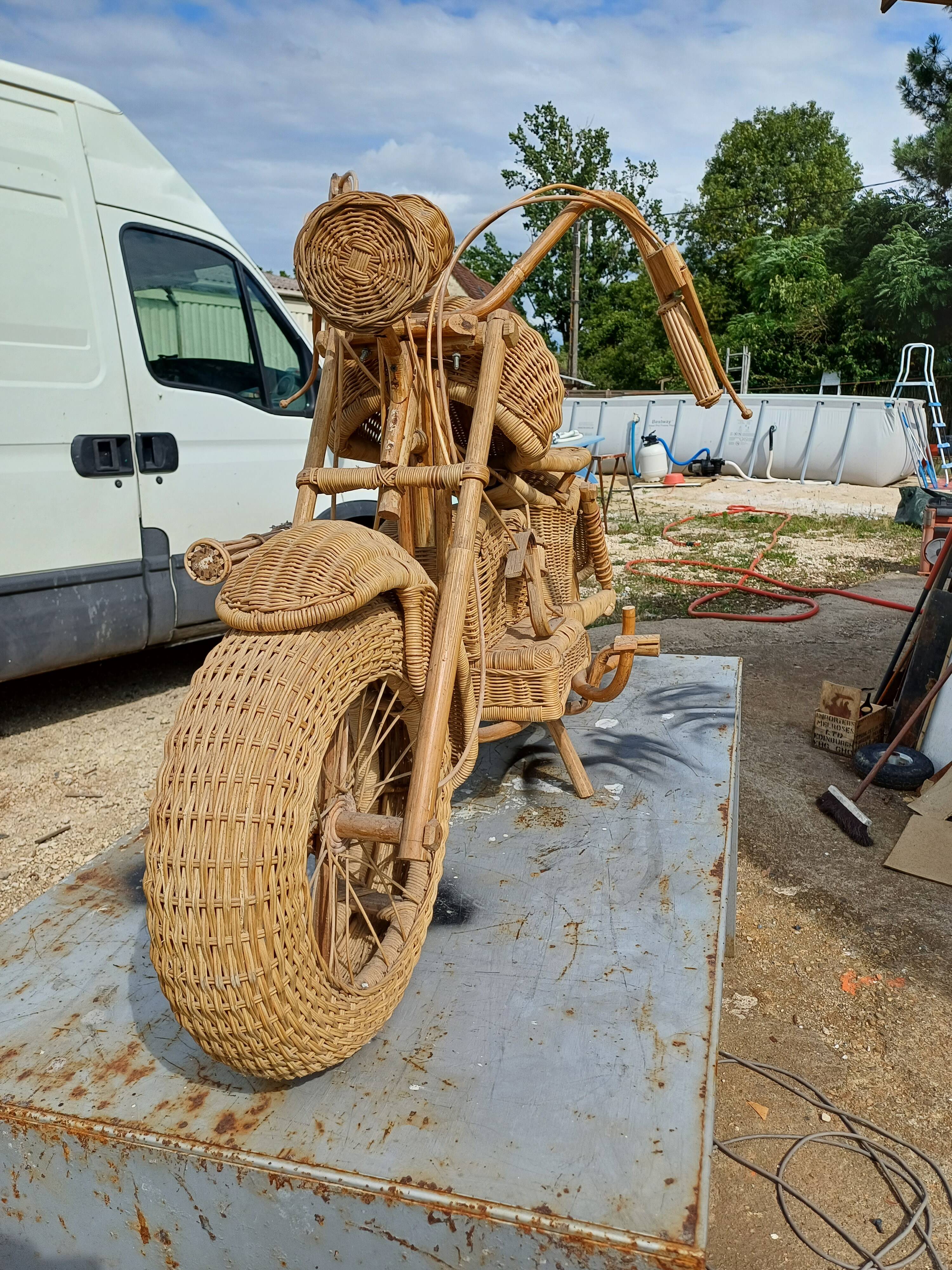Harley Davidson Wicker Motorcycle by Tom Dixon