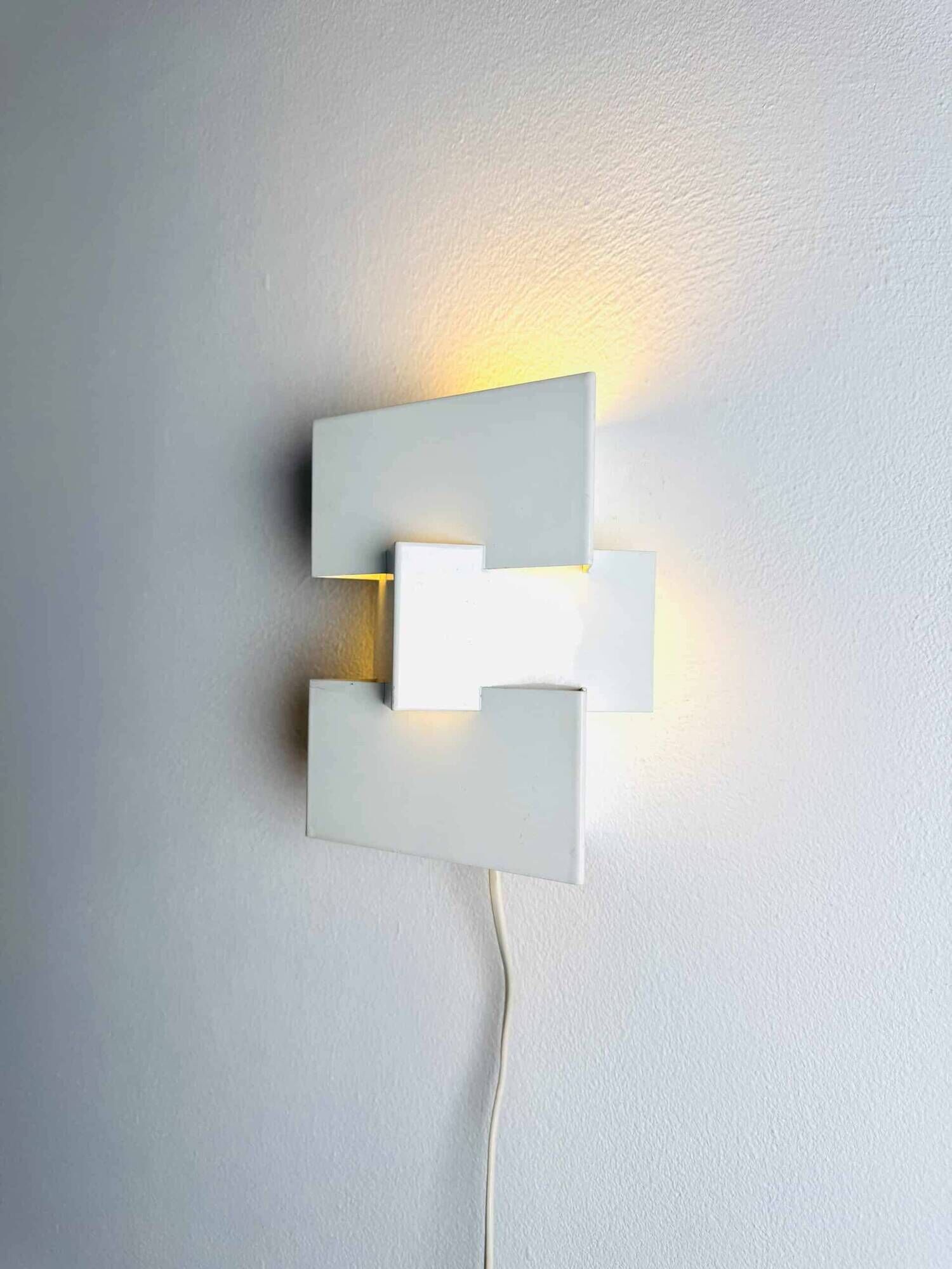 Triangular Geometric Wall Lamp By J.J.M. Hoogervorst For Anvia Nederland, The Netherlands 1960S
