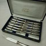 Housewife SFAM model Chambly rocker Louis XV silver metal wooden box