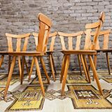 Series of 6 bistrot chairs year 1970