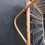 Vintage rattan basket bed