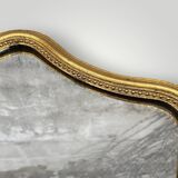 Large antique wall mirror in carved gilded wood – height: 85 cm