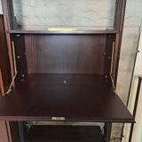 Libreria modulare terra altezza regolabile vintage anni 70, dadi in ottone
