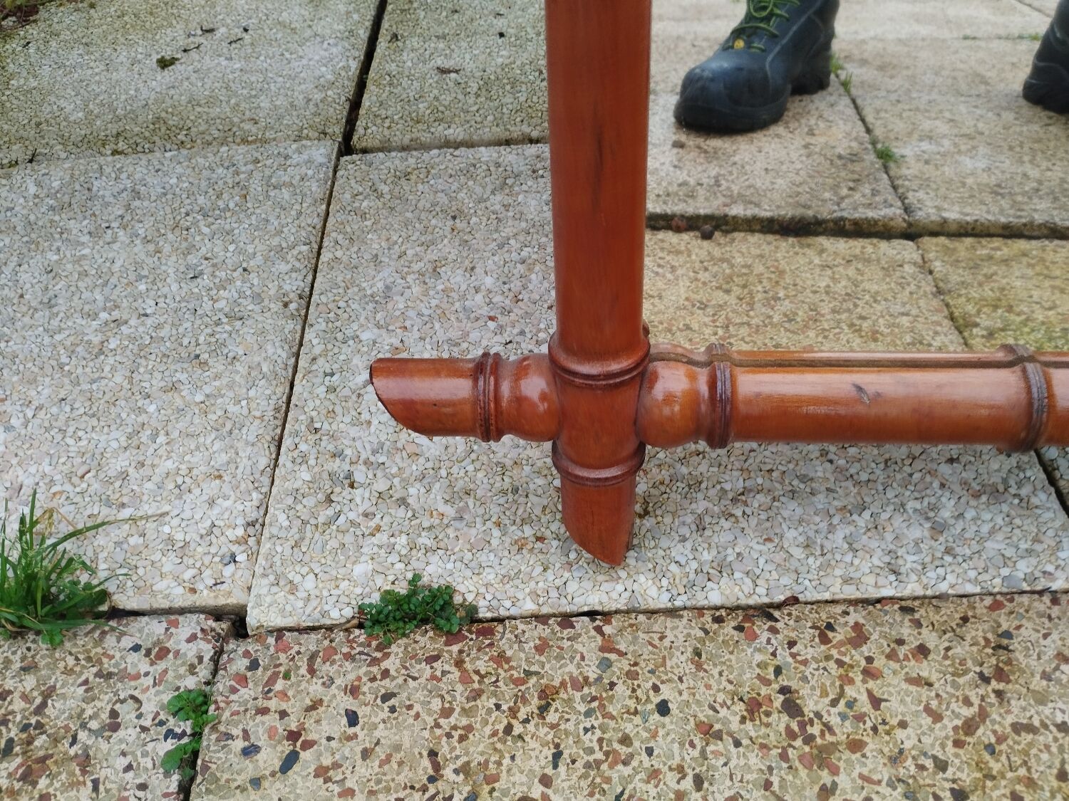 Vintage bamboo antique mirror