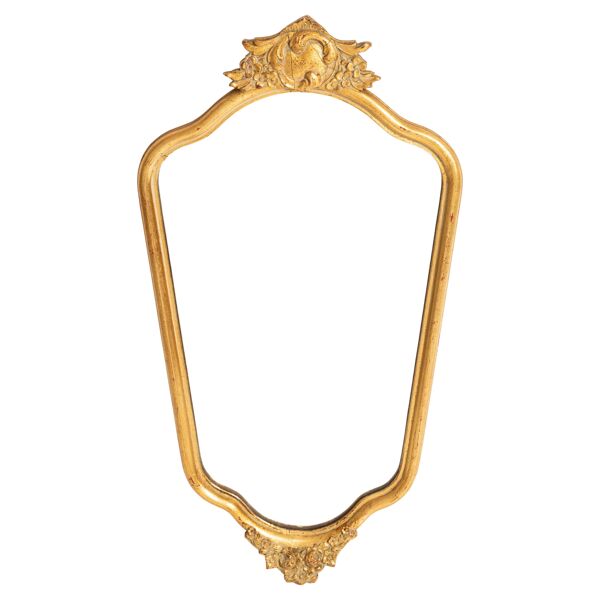 Miroir décoratif en bois doré, Italie, années 1960