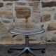 Chaise bureau pivotante chrome
