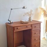 Vintage rattan desk from the 1970s.