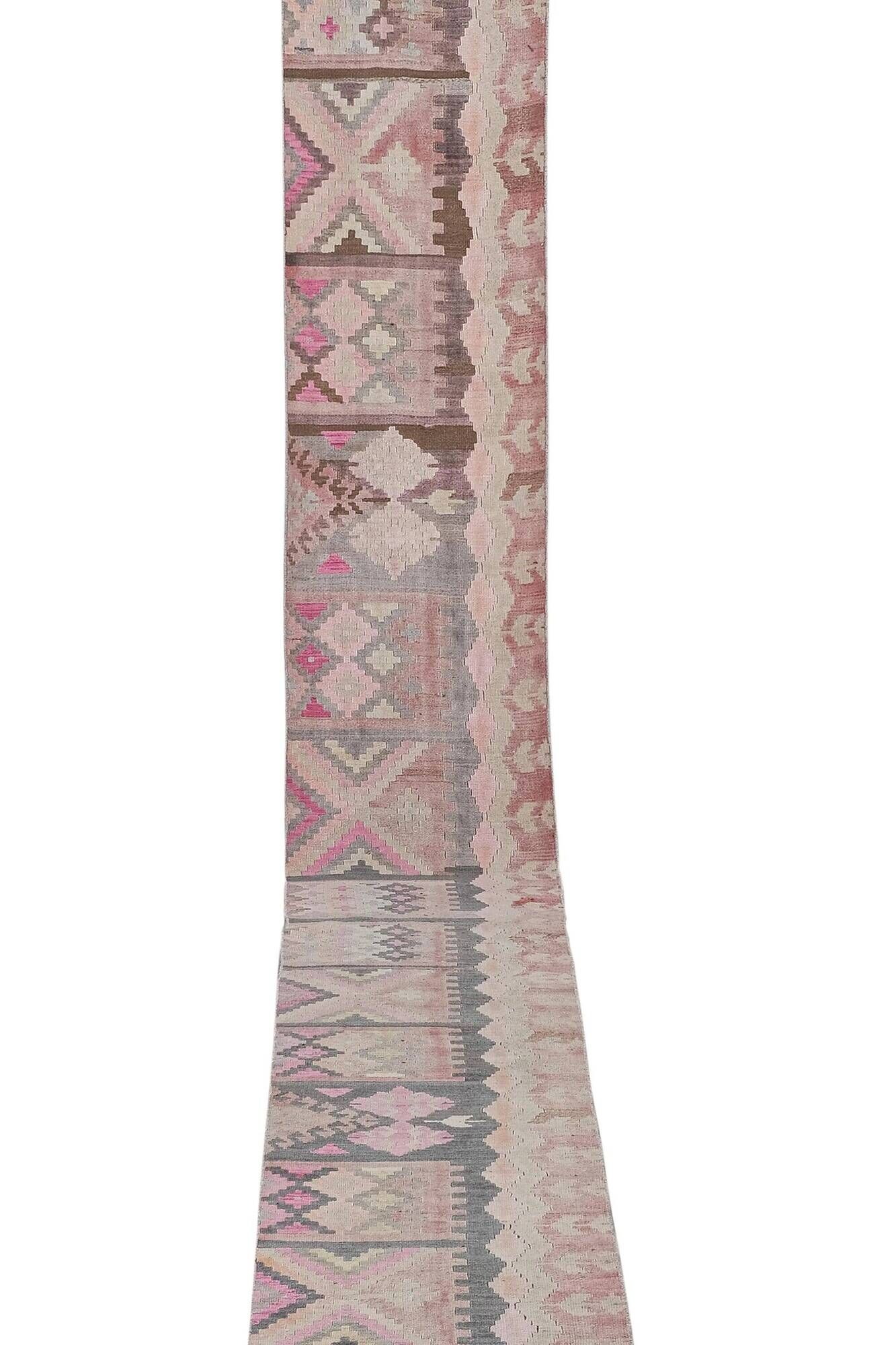 Vintage Turkish hallway rug 73x685 cm