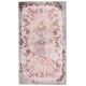 Tapis turc vintage en laine et coton rose noué à la main