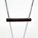 1970s chrome & wood floor lamp, restored , czechoslovakia