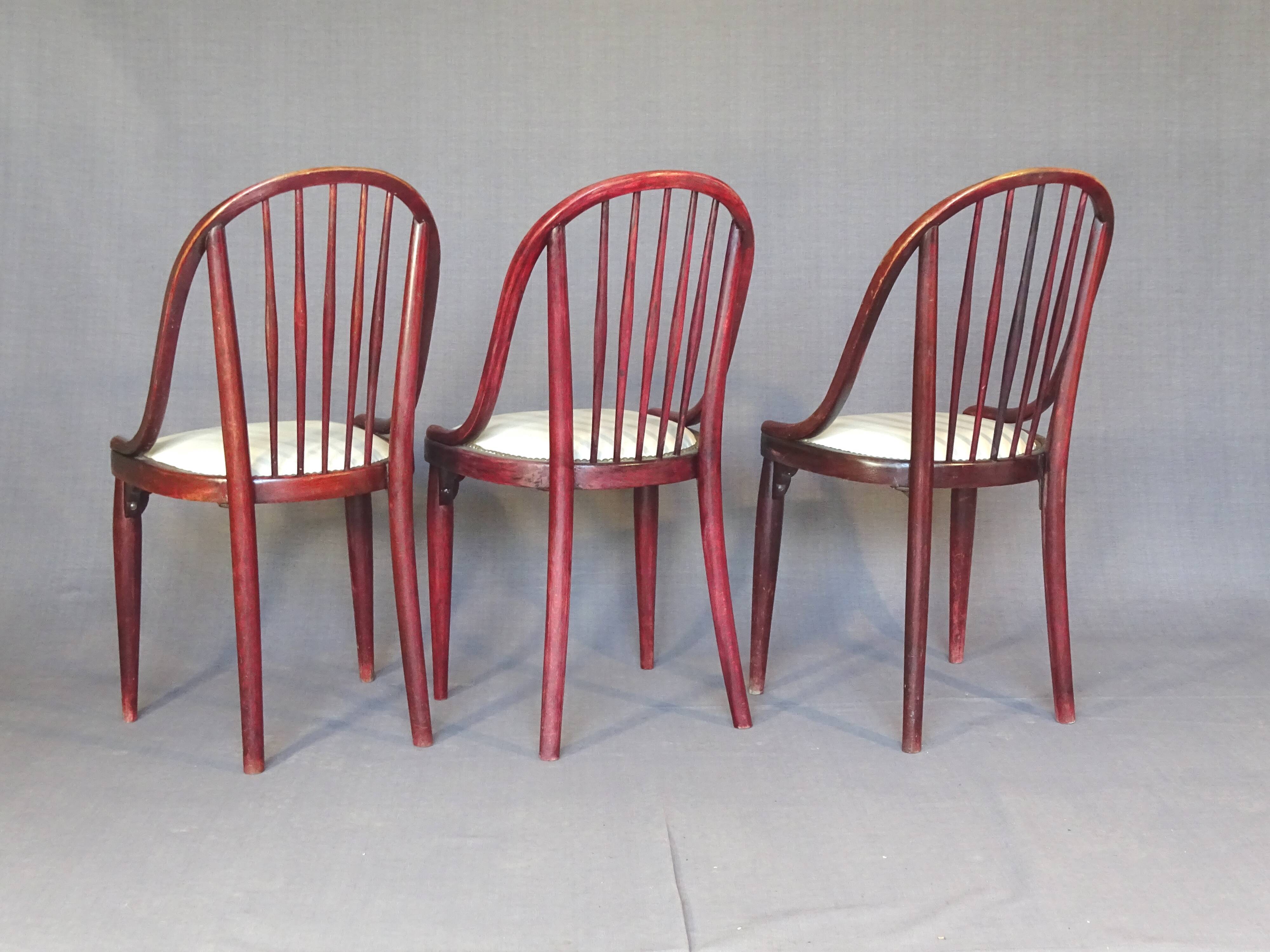 Chair/armchair Thonet No. A846, 1928/30, by Otto Prutscher, leather seat.