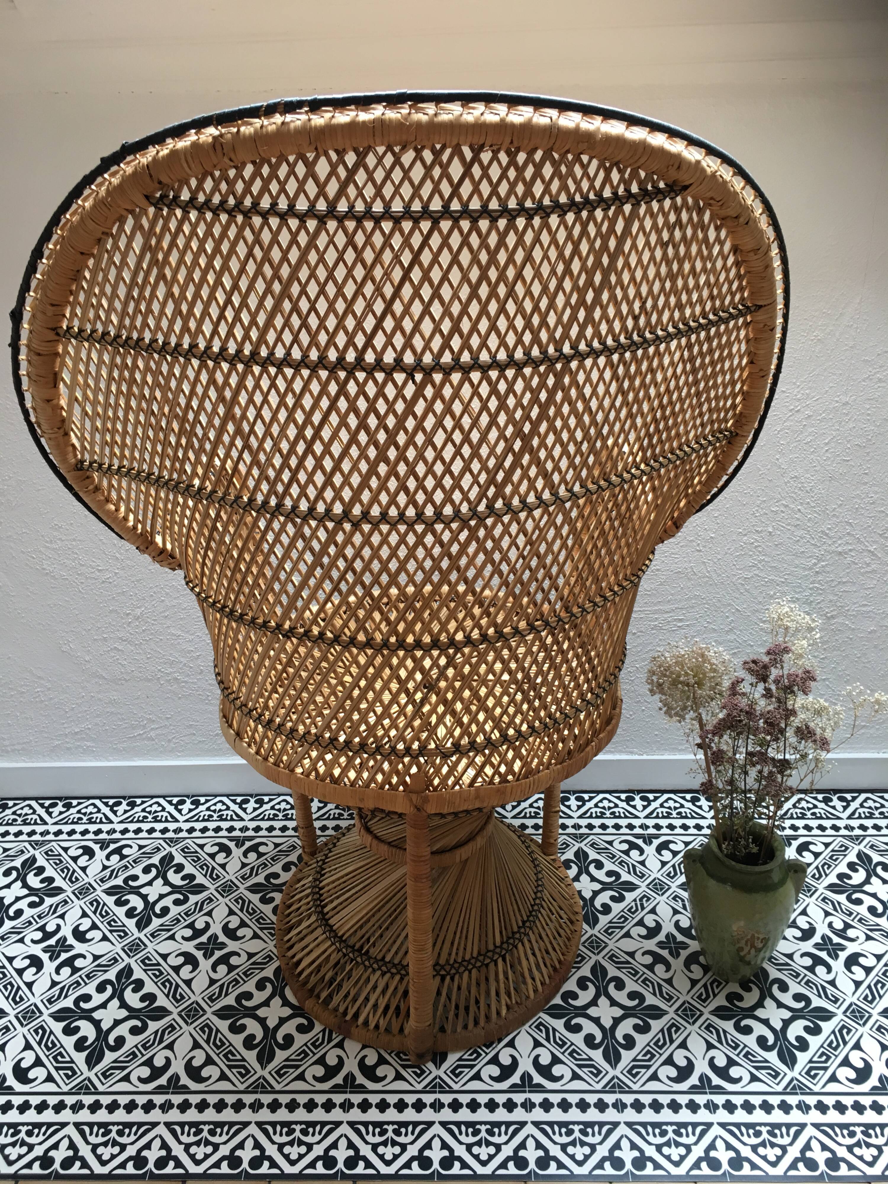 Armchair in rattan style emmanuelle