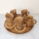 Vintage speckled glazed stoneware table service – 1970s