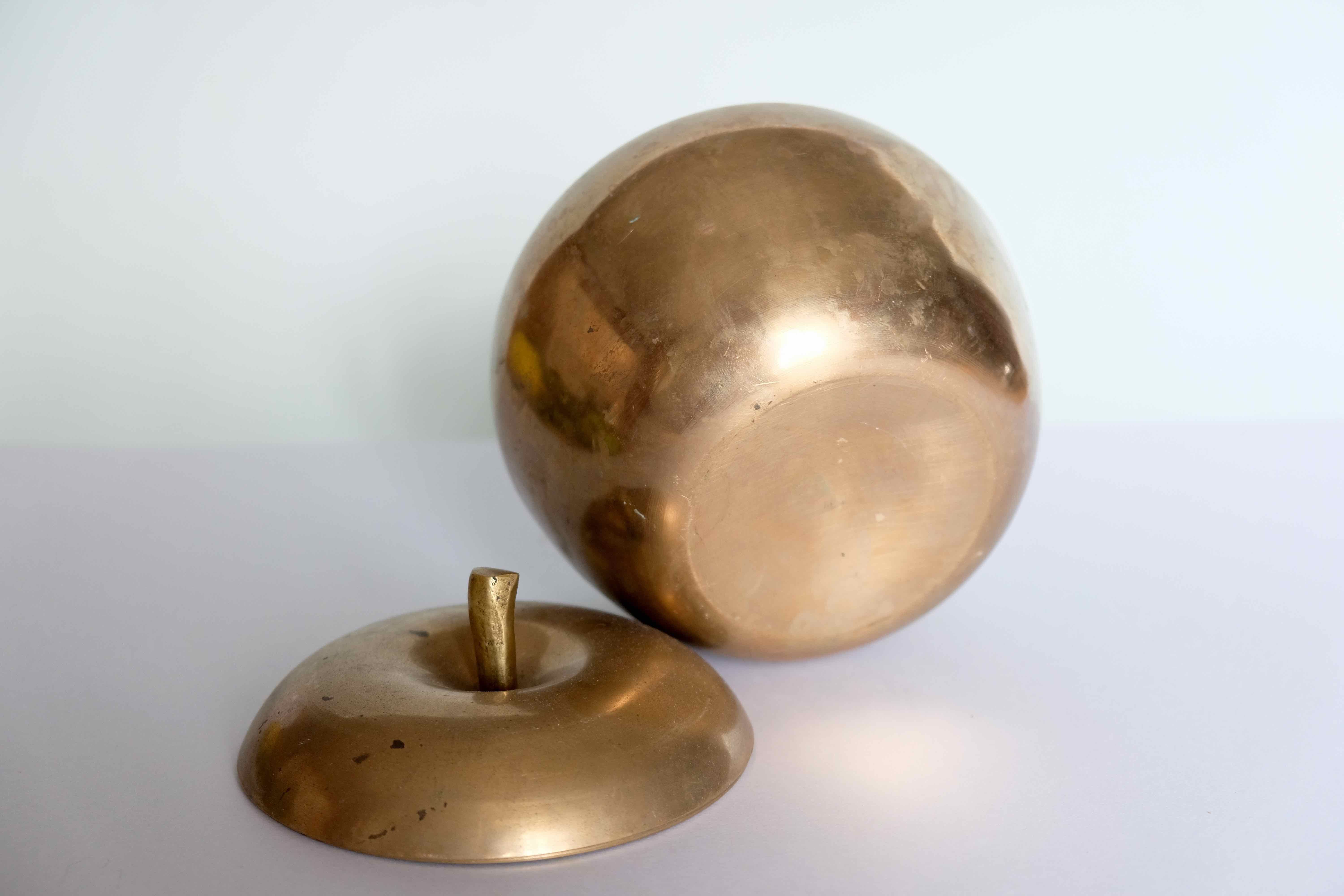 Box brass apple vintage 1960/70