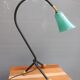 Lamp tripod Tulip green glass 1950
