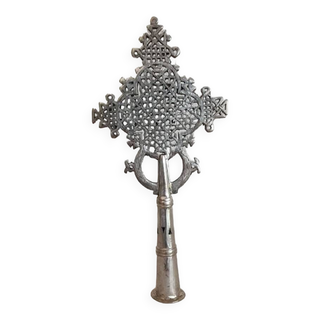Petite croix de procession copte éthiopienne