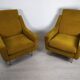 Fauteuils en velours moutarde, 1960